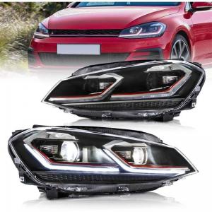 GOLF 7 MK7 VII STYLE 7.5 RED GTI HEADLIGHTS,AUTO BODY PARTS